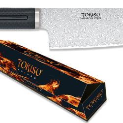 Couteau cuisine nakiri lame Damas de 18.00 cm &laquo; TOKISU &raquo;