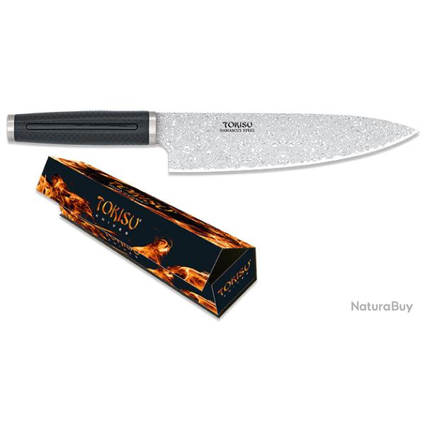 Couteau cuisine gyuto lame Damas de 21.60 cm � TOKISU �