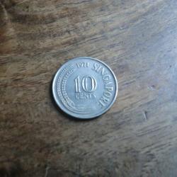 monnaie singapour 10 CENTS 1971