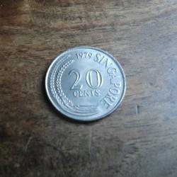 monnaie singapour 20 CENTS 1979