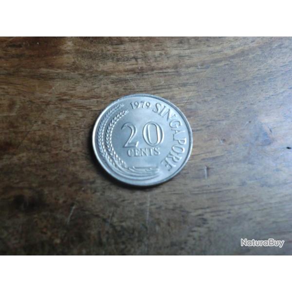 monnaie singapour 20 CENTS 1979