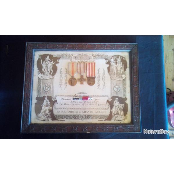 Cadre m�moire de la Grande Guerre