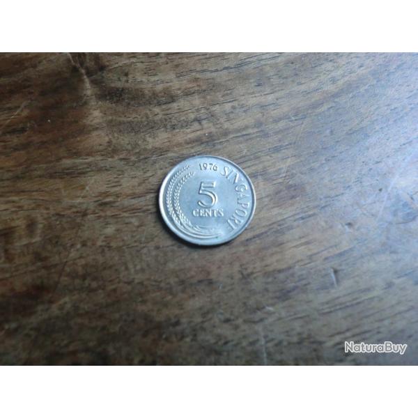 monnaie singapour 5 cents 1976