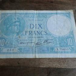 billet dix francs minerve  LS.14.11.1940 LS