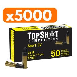Vente group&eacute;e - Pack 5000 cartouches TopShot Comp.22lfB Black Edition SV 50St