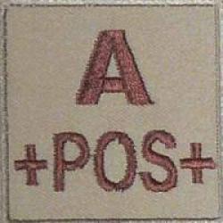 Patch Groupe sanguin - Tissu Tan A Positif