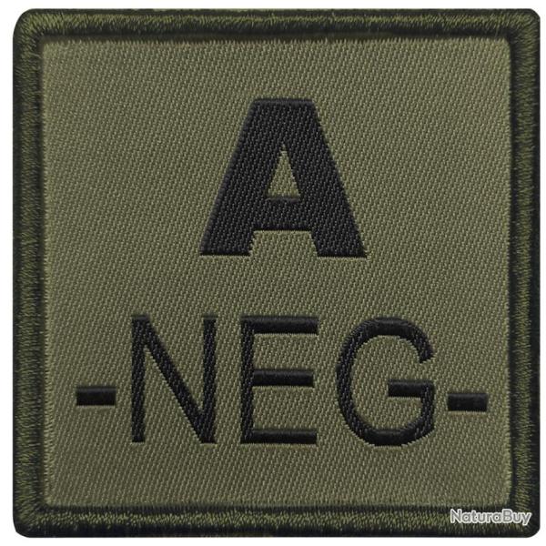 Patch Groupe sanguin - Tissu OD A N�gatif