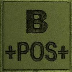 Patch Groupe sanguin - Tissu OD B Positif