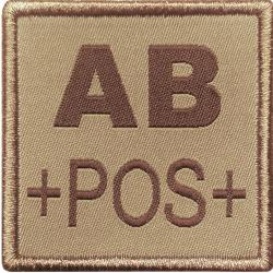 Patch Groupe sanguin - Tissu Tan AB Positif