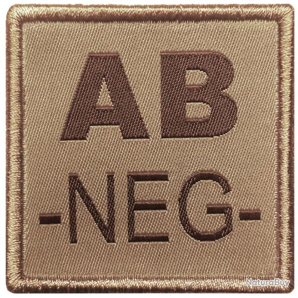 Patch Groupe sanguin - Tissu Tan AB N�gatif