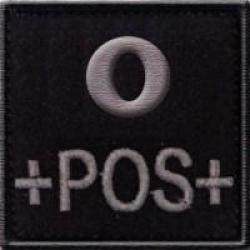 Patch Groupe sanguin - Tissu Noir O Positif