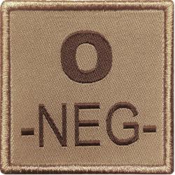 Patch Groupe sanguin - Tissu Tan O N&eacute;gatif