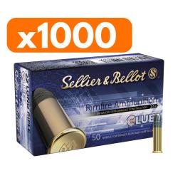 Vente group&eacute;e - Pack 1000 cartouches Sellier & bellot CLUB 22.lr SV 40grs x50