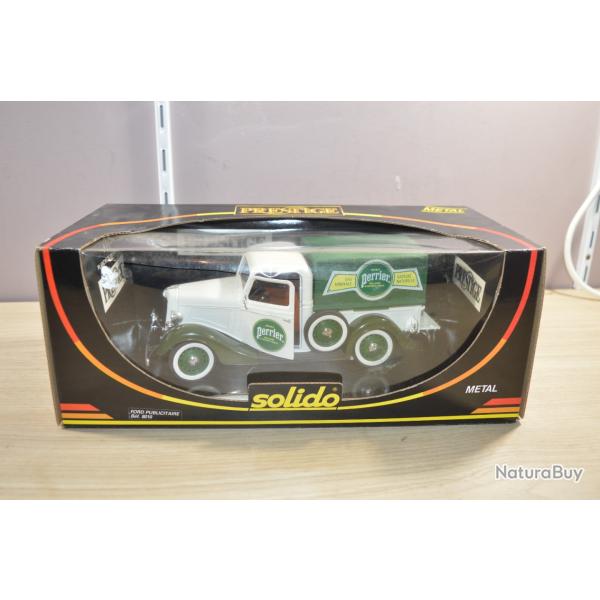 Camionnette echelle  1:18 Solido Ref 8010 Perrier Ford pickup 1934 M�tal Prestige