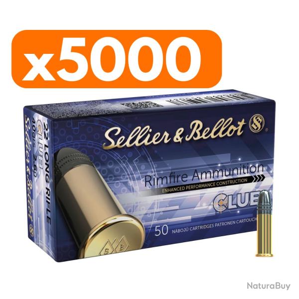 Vente group�e - Pack 5000 cartouches Sellier & bellot CLUB 22.lr SV 40grs x50