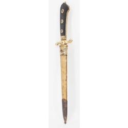 DAGUE DE CHASSE / COUTEAU DE V&Eacute;NERIE SIGN&Eacute; KLINGENTHAL - France fin du XVIII&egrave;