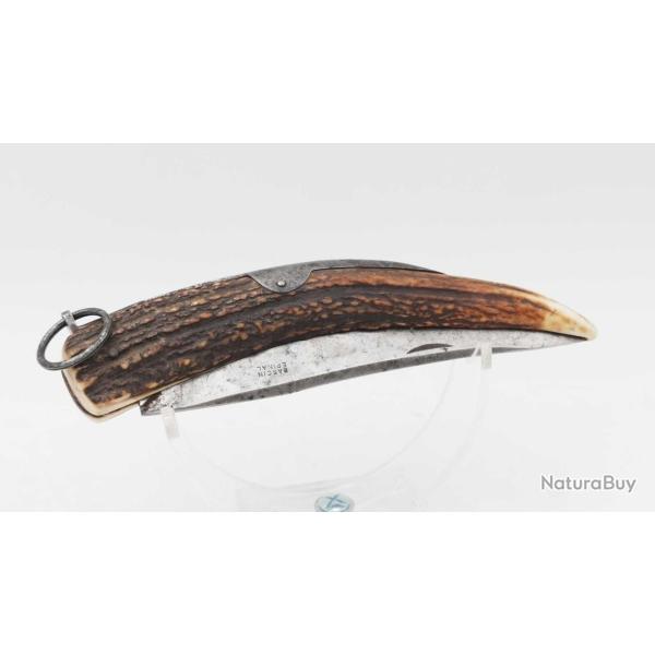 FORT COUTEAU PLIANT DE CHASSE CORNILLON CORNE DE CERF RESSORT � PALANQUILLE BASCIN � EPINAL - FRANCE