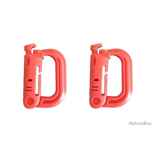 Mousqueton tactique Grimlock Rouge x2