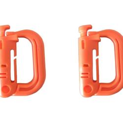 Mousqueton tactique Grimlock Orange x2