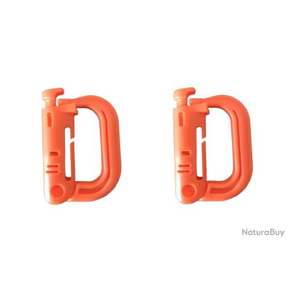 Mousqueton tactique Grimlock Orange x2