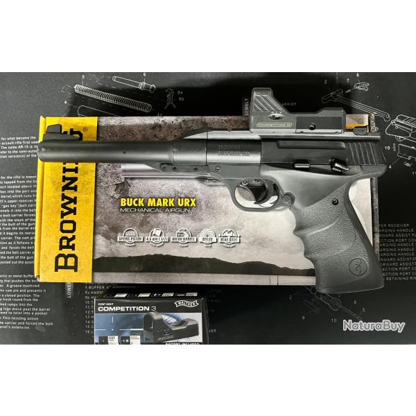 BROWNING BUCK MARK URX 4.5mm + point rouge WALTHER COMPETITION 3