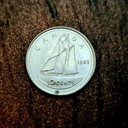 PIECE DE 10 CENTS CANADIEN 1993 &Eacute;lisabeth II.