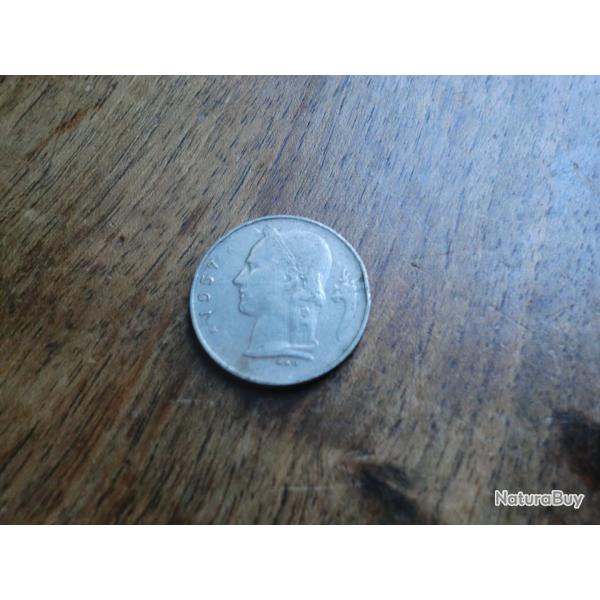 monnaie belgique 1 francs 1957