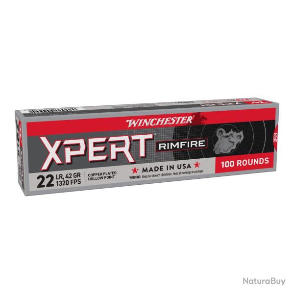 100 CARTOUCHES WINCHESTER 22LR, XPERT, 42 g, CUIVR�ES