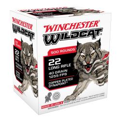 500 CARTOUCHES WINCHESTER 22LR WILDCAT 40gr DYNAPOINT