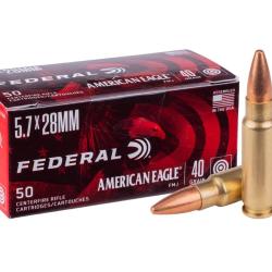 Cartouches FEDERAL cal 5.7X28 40GR FMJ