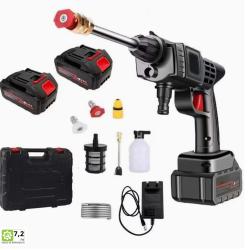 Nettoyeur Haute Pression &Eacute;lectrique Portable avec 2 Batteries et Accessoires pour Voiture, Jardin