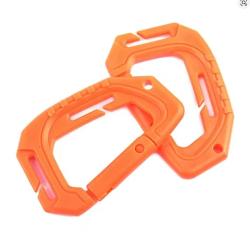 Mousqueton tactique v2 - Orange - x2