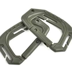 Mousqueton tactique v2 - Kaki - x2