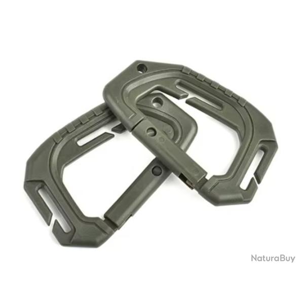 Mousqueton tactique v2 - Kaki - x2