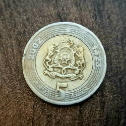 PIECE 5 dirhams Mohamed VI 1423 (2002)