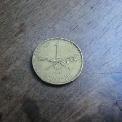 monnaie danemark 1 KRONE 1947