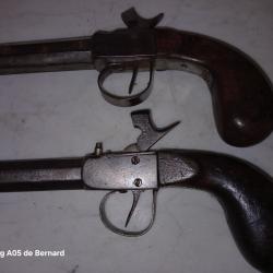 pistolets de coffre de poche a percussion XIX siecle