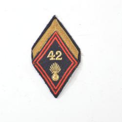 Ancien insigne losange de bras sergent 42 r&eacute;giment d'Infanterie 42e RI