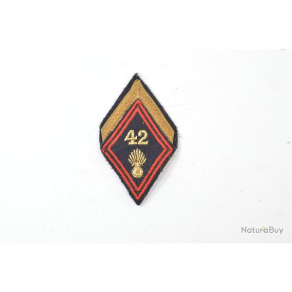 Ancien insigne losange de bras sergent 42 r�giment d'Infanterie 42e RI