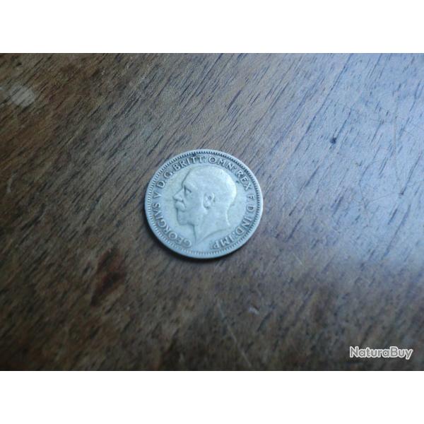 monnaie argent 6 pence georges V 2� type   1936 D