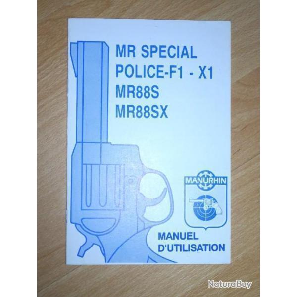 notice MANURHIN MR SPECIAL POLICE F1 X1 MR88S MR88 SX (envoi par mail) - VENDU PAR JEPERCUTE (m2661)