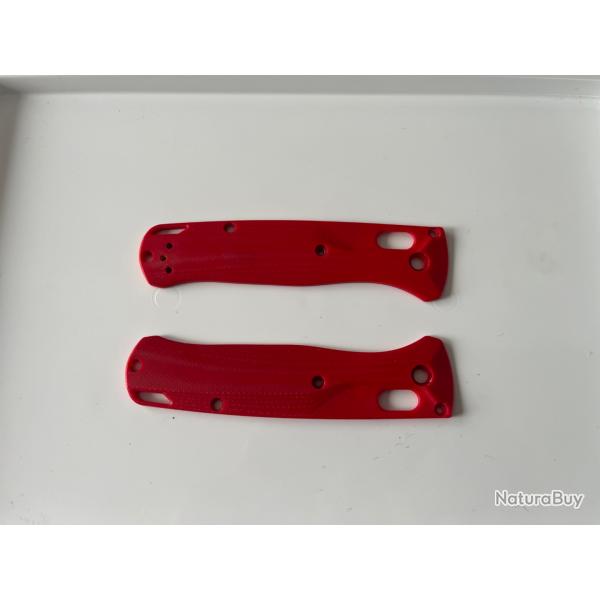 Flytanium crossfade rouge plaquettes / Scales pour Benchmade Bugout 535