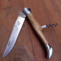 Joli Couteau R&eacute;gional LAGUIOLE MAKI  2 Pi&eacute;ces Manche en Bois de Gen&eacute;vrier