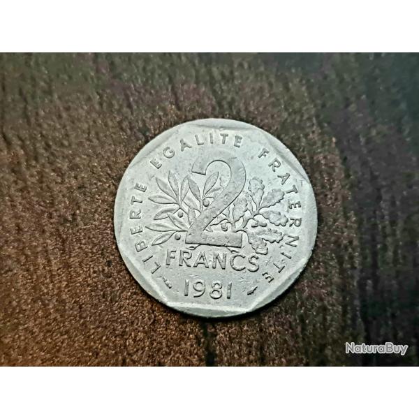 PIECE 2 FRANCS ANNEE 1981