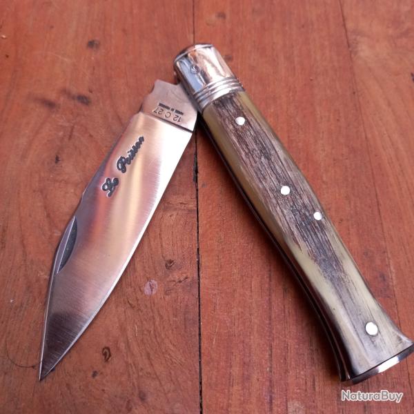 Joli Couteau R�GIONAL LE POISSON Manche en Bois de Cerf