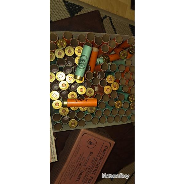 lot 100 douilles carton cal 20 et accessoires
