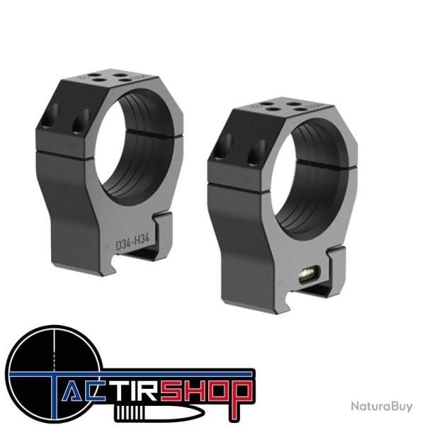 Colliers Audere PSR Picatinny diam�tre 34mm hauteur 34mm axe lunette