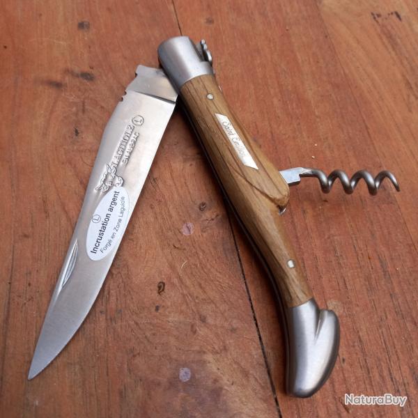Magnifique Couteau LAGUIOLE EN AUBRAC SAINT EMILLON 2 Pi�ces Manche en Ch�ne