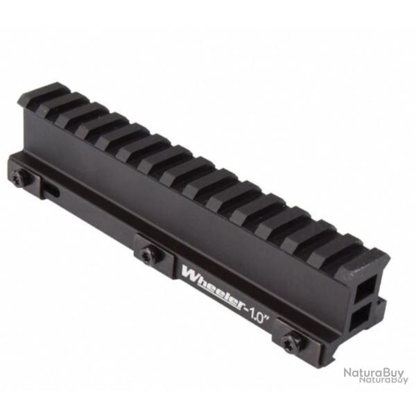 r�hausse picatinny Wheeler 1" 25,4mmn de long et hauteur 2 cm