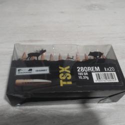 Boite de 2O munitions cal 280r Barnes TSX 160gr